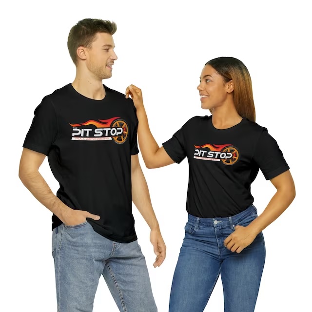 The Pit Stop branded T-shirts